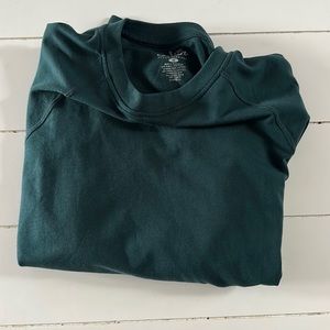 Two long sleeve sweatshirt, one maroon, one green. Brand new, never worn, medium